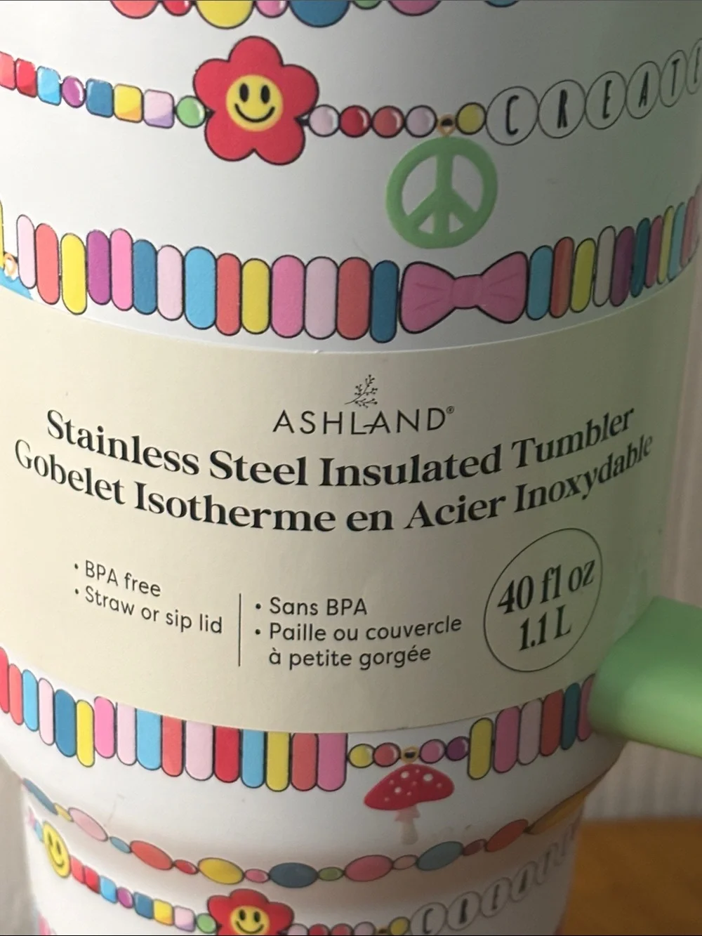 Ashland Stainless Steel Insulated Tumbler 40 oz with Straw NWT